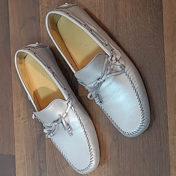 NWT Mr. Hare Men\'s Driving Shoes 10 Metallic Silver main image 6
